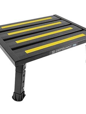 Adjustable Height Aluminum RV Step, Stable Foldable Platform Step Stool